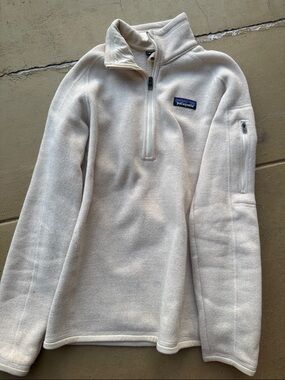 Patagonia Beige quarter-Zip Fleece Pullover